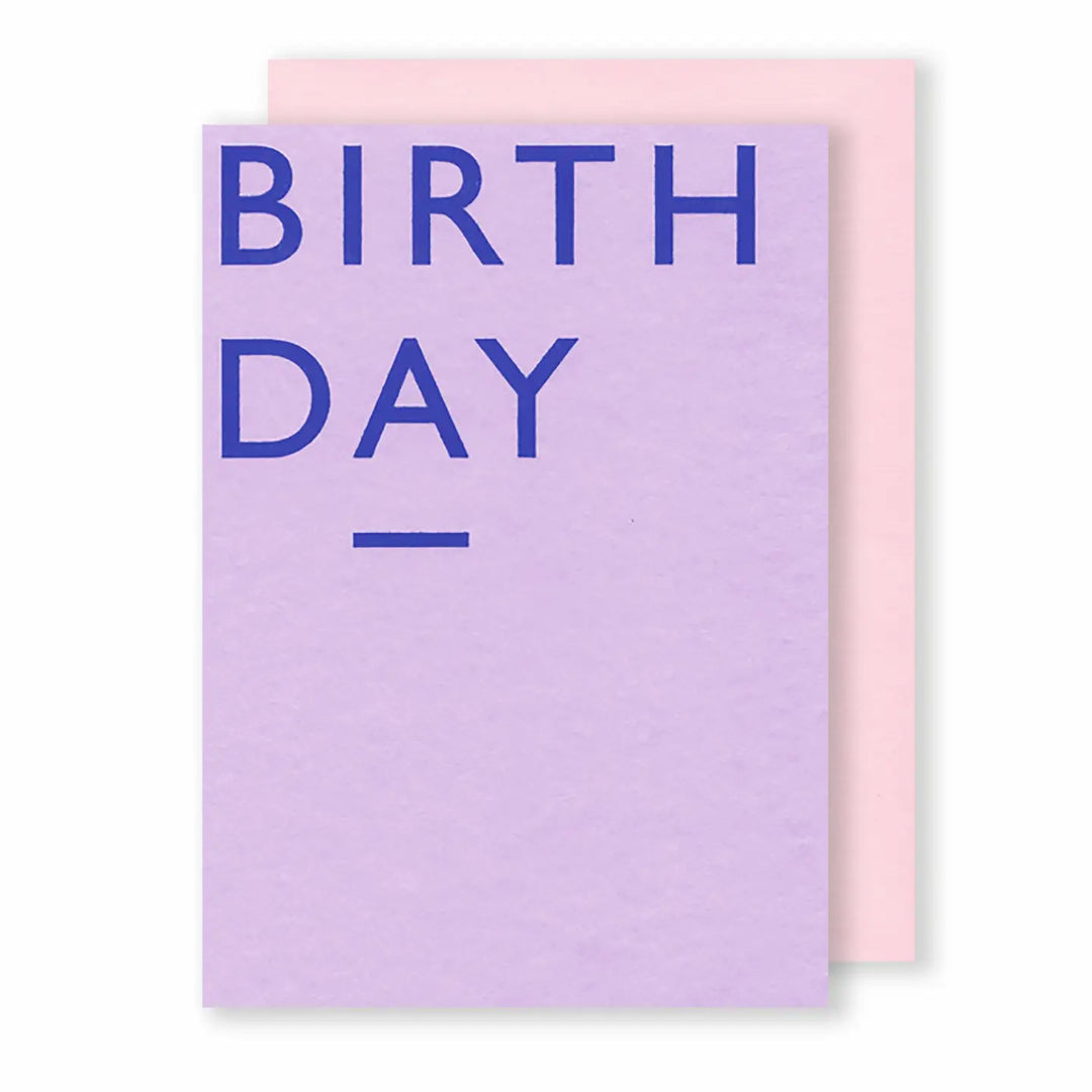 Mock Up designs, Birthday Lila/blau, Postkarte