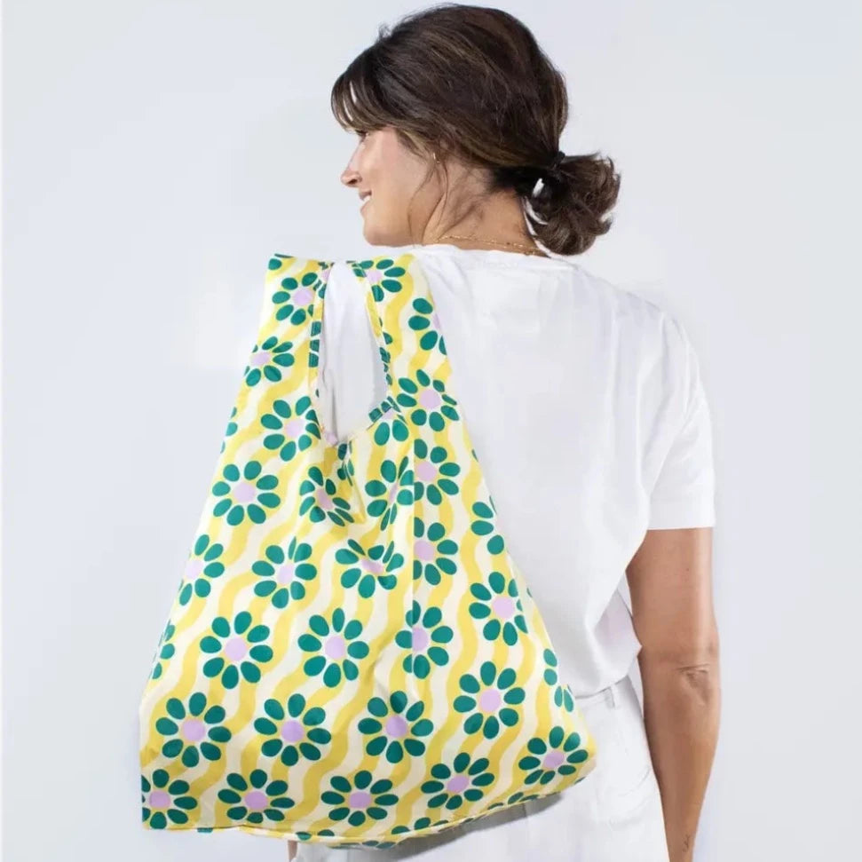 Kind Bag, Tasche Wavy Daisy, grün gelb