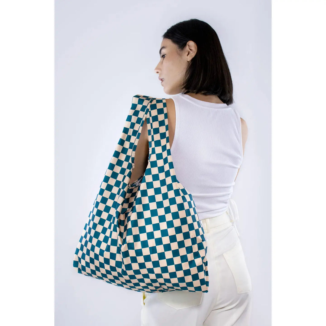 Kind Bag, Tasche Checkerboard, grün beige