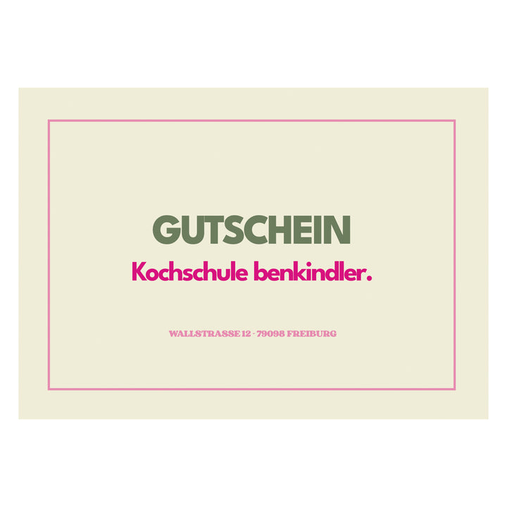 Geschenkgutschein zum Selbstausdrucken
