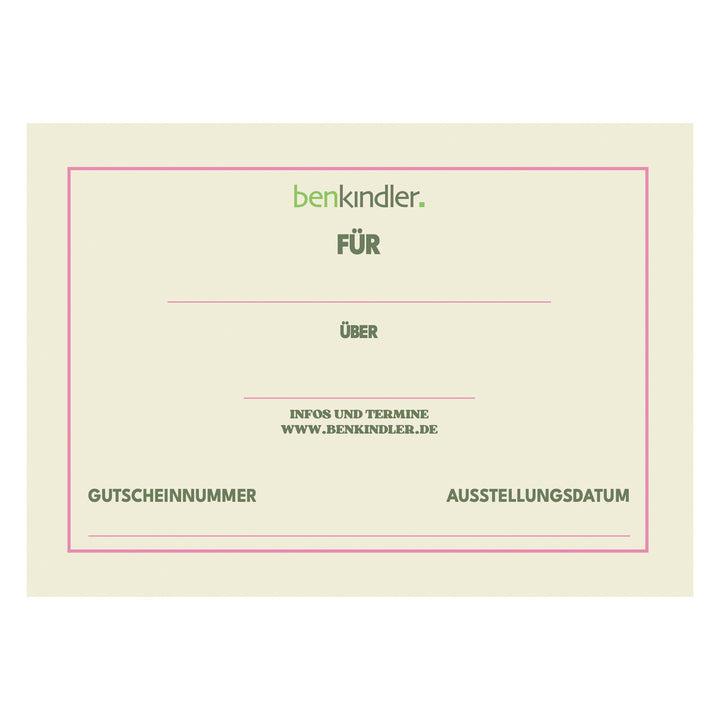 Geschenkgutschein zum Selbstausdrucken