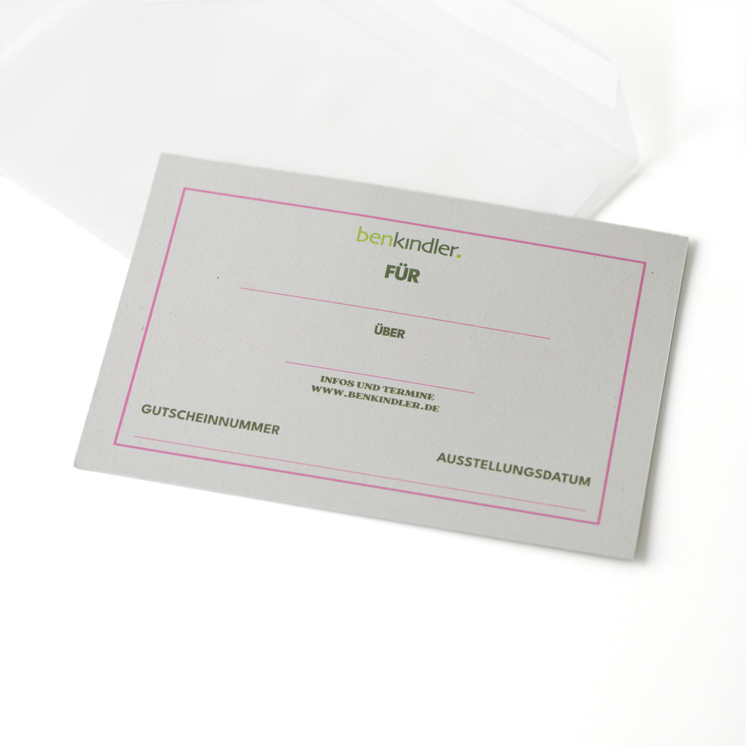Geschenkgutschein per Postversand