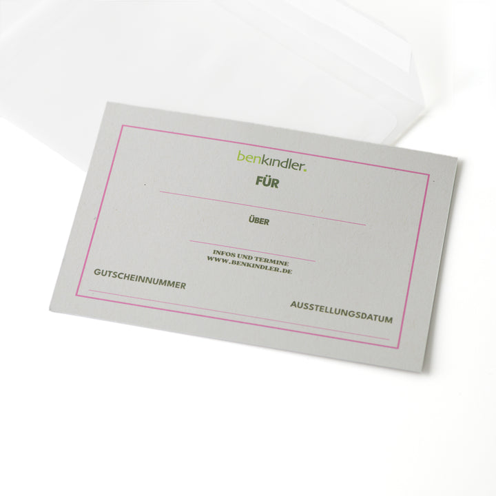 Geschenkgutschein per Postversand